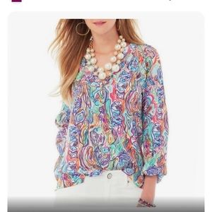 Lilly Pulitzer Elsa top in what a catch pattern can